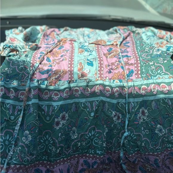 Cute boho top blue print - Picture 7 of 8